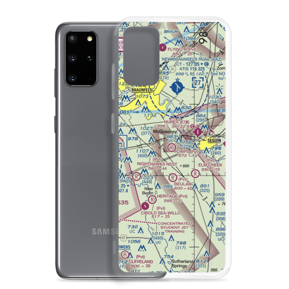 Chips Airport (TA85) VFR Sectional Samsung Case Samsung Galaxy S20 Plus model shown