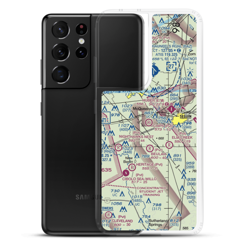 Chips Airport (TA85) VFR Sectional Samsung Case Samsung Galaxy S21 Ultra model shown