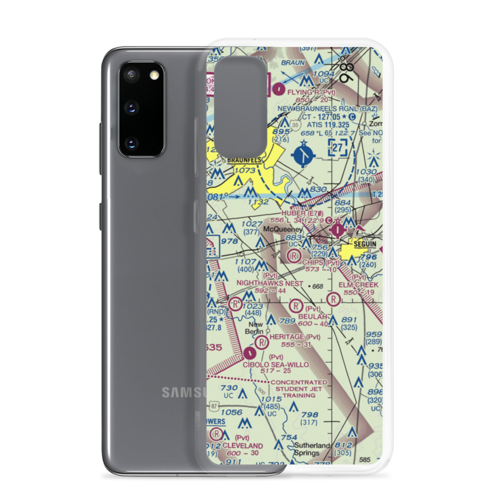 Chips Airport (TA85) VFR Sectional Samsung Case Samsung Galaxy S20 model shown