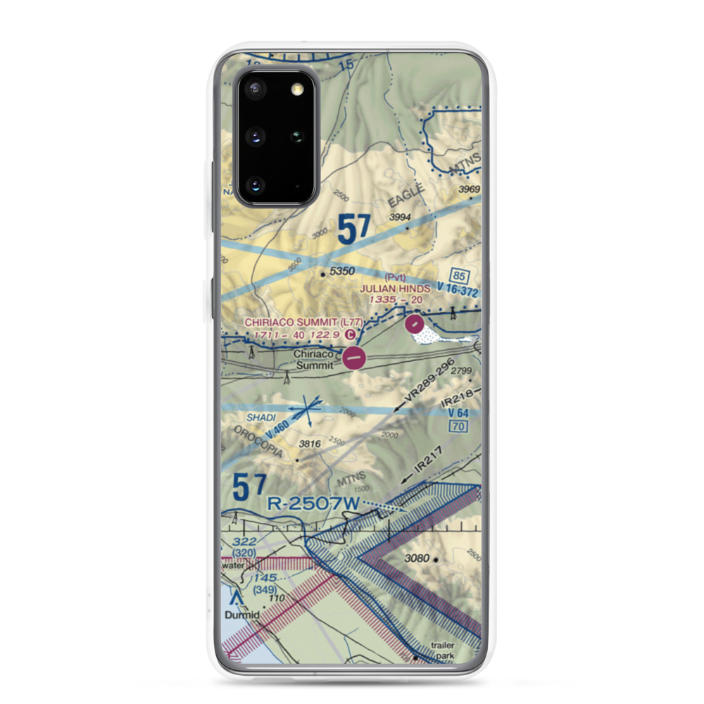 Chiriaco Summit Airport (L77) VFR Sectional Samsung Case Samsung Galaxy S20 Plus model shown