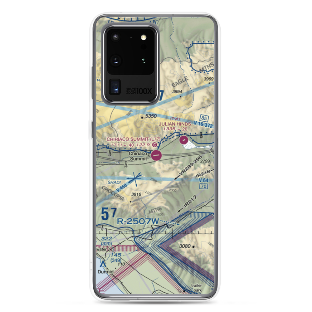 Chiriaco Summit Airport (L77) VFR Sectional Samsung Case Samsung Galaxy S20 Ultra model shown