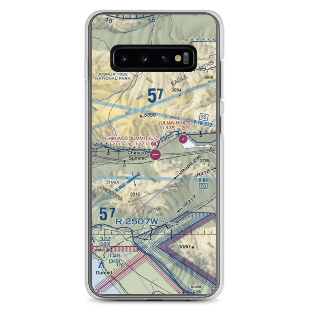 Chiriaco Summit Airport (L77) VFR Sectional Samsung Case Samsung Galaxy S10+ model shown
