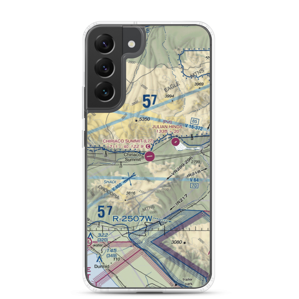 Chiriaco Summit Airport (L77) VFR Sectional Samsung Case Samsung Galaxy S22 Plus model shown