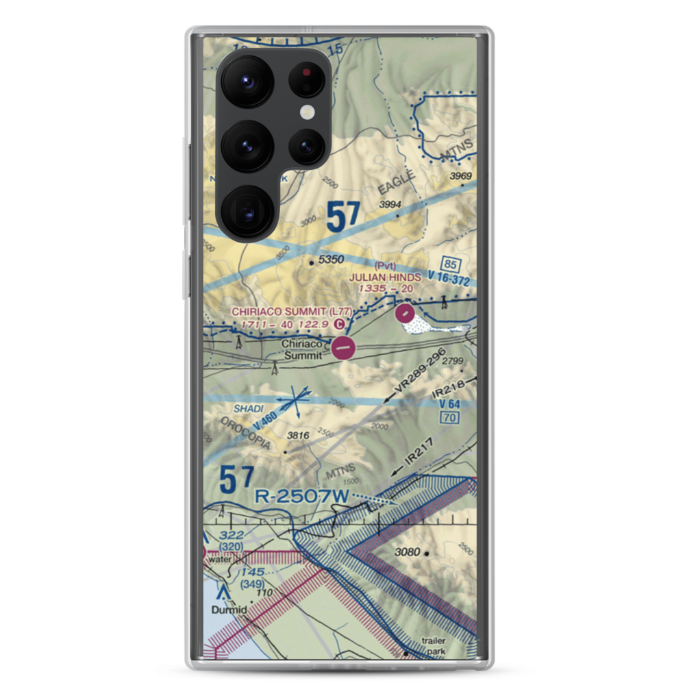 Chiriaco Summit Airport (L77) VFR Sectional Samsung Case Samsung Galaxy S22 Ultra model shown