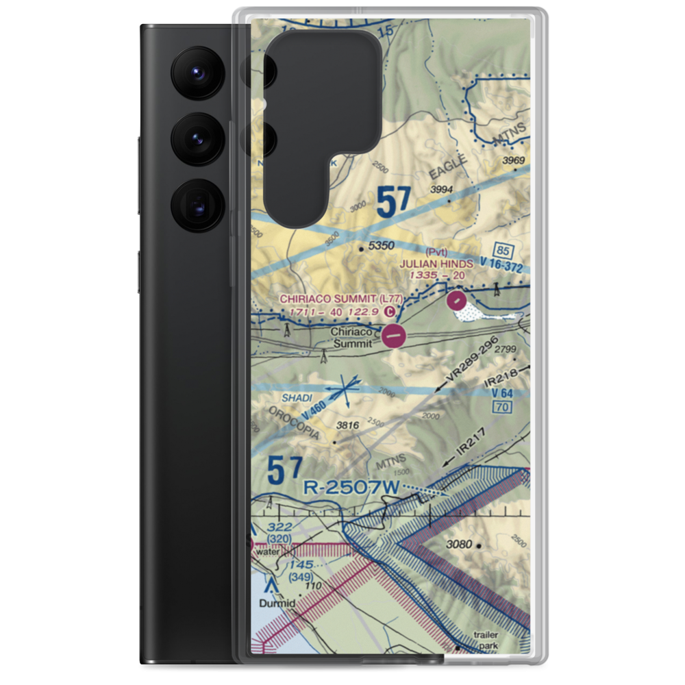 Chiriaco Summit Airport (L77) VFR Sectional Samsung Case Samsung Galaxy S22 Ultra model shown