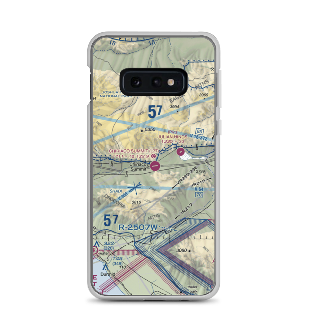 Chiriaco Summit Airport (L77) VFR Sectional Samsung Case Samsung Galaxy S10e model shown