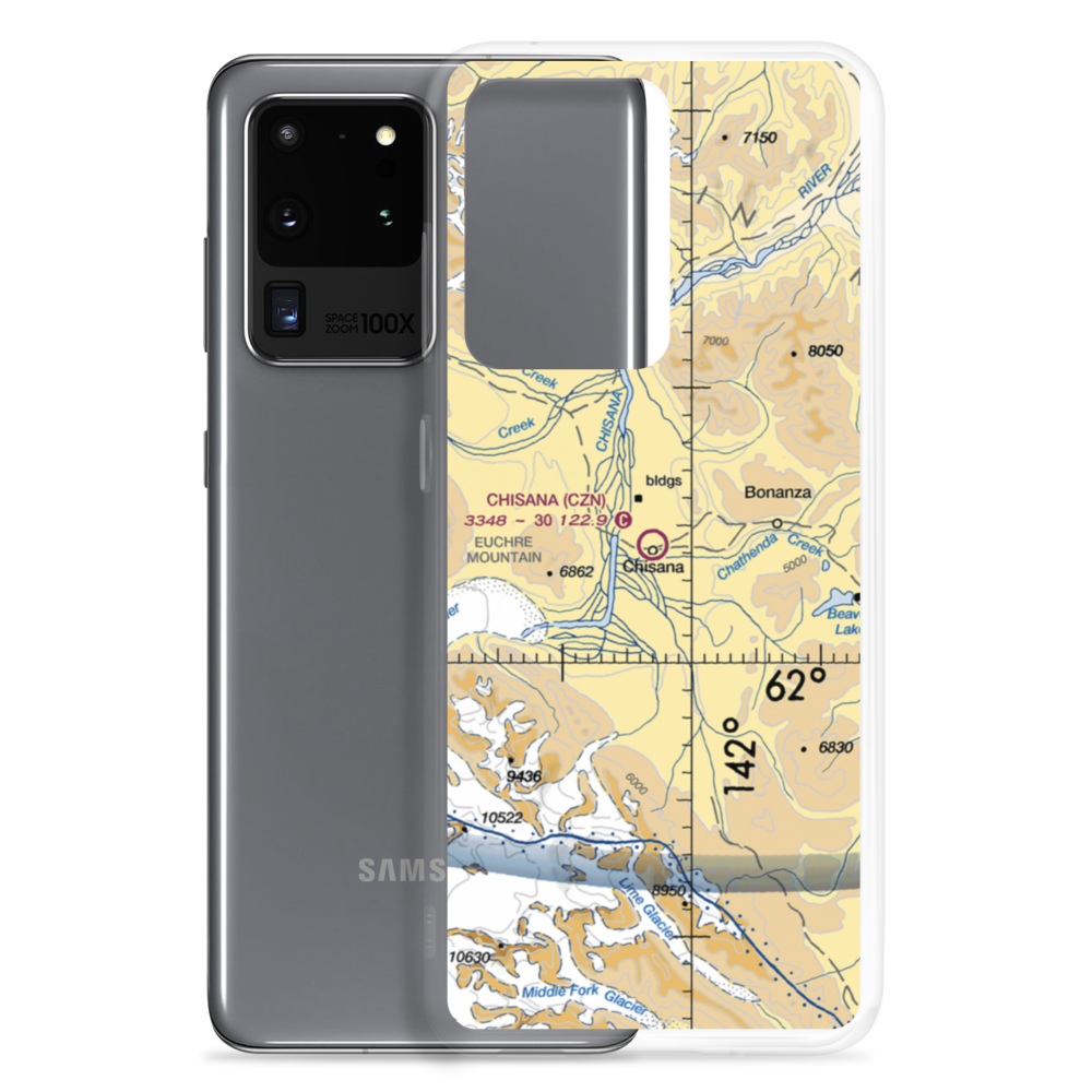 Chisana Airport (CZN) VFR Sectional Samsung Case Samsung Galaxy S20 Ultra model shown