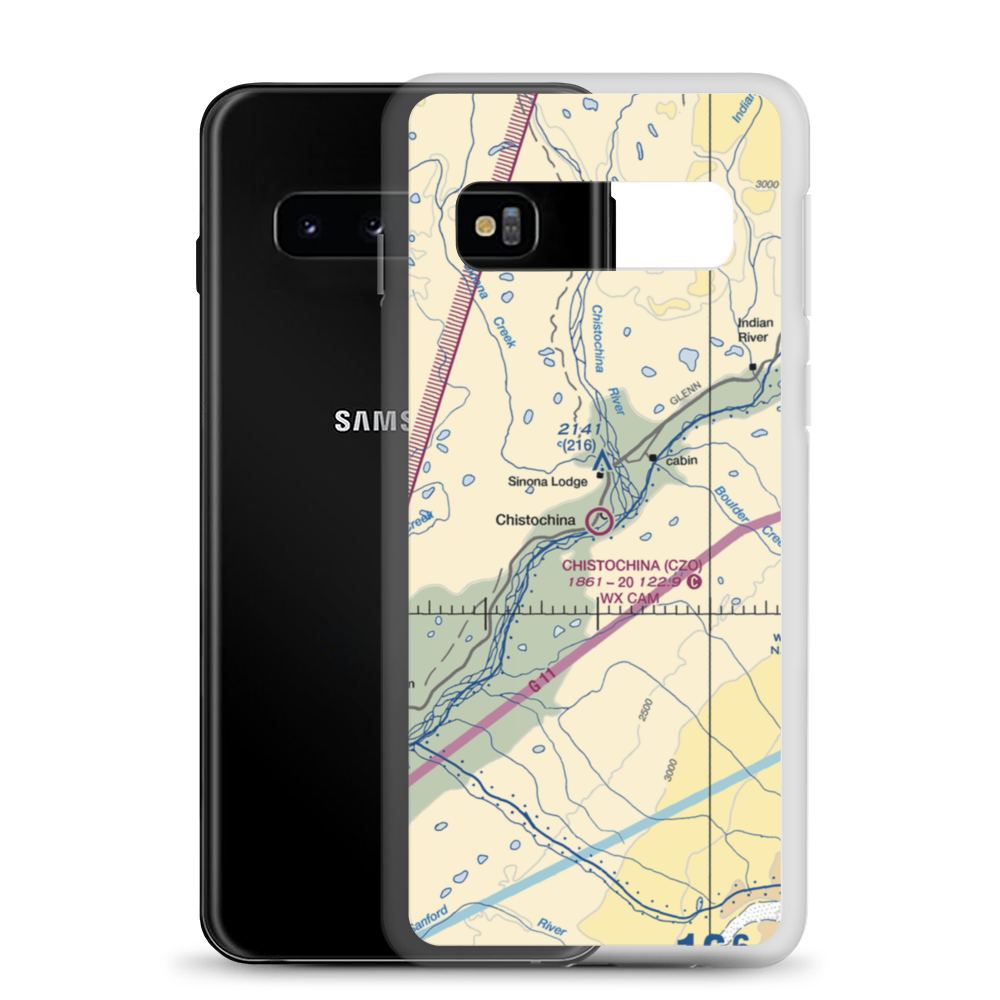 Chistochina Airport (CZO) VFR Sectional Samsung Case Samsung Galaxy S10 model shown