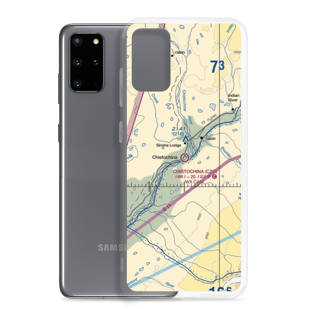 Chistochina Airport (CZO) VFR Sectional Samsung Case Samsung Galaxy S20 Plus model shown