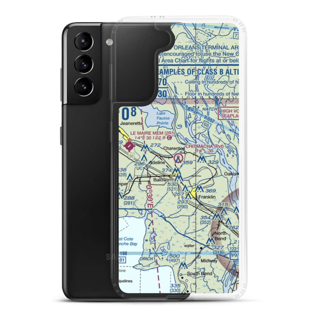 Chitimacha Air Park (2LS2) VFR Sectional Samsung Case Samsung Galaxy S21 Plus model shown