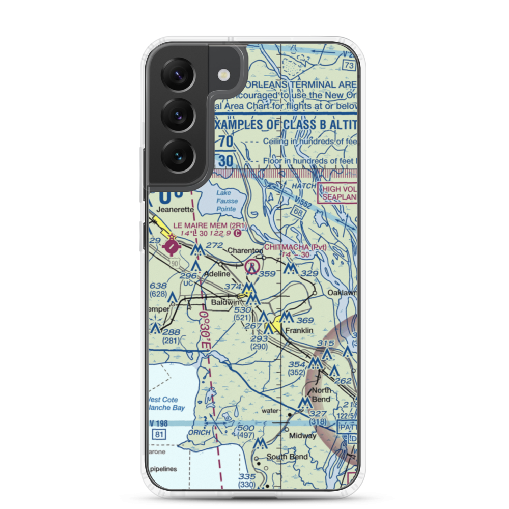 Chitimacha Air Park (2LS2) VFR Sectional Samsung Case Samsung Galaxy S22 Plus model shown