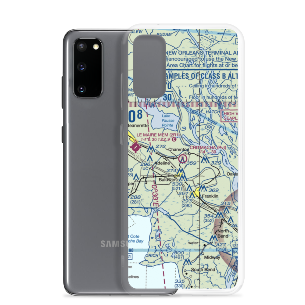 Chitimacha Air Park (2LS2) VFR Sectional Samsung Case Samsung Galaxy S20 model shown