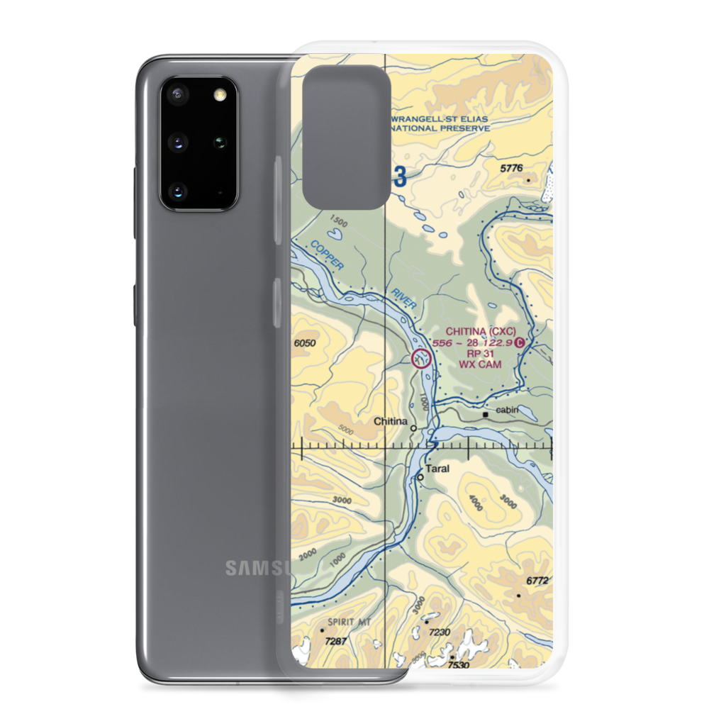 Chitina Airport (CXC) VFR Sectional Samsung Case Samsung Galaxy S20 Plus model shown
