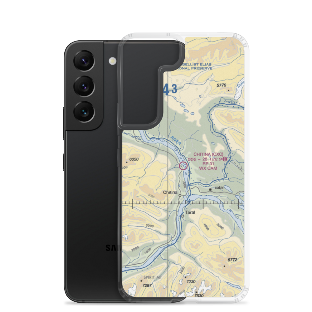 Chitina Airport (CXC) VFR Sectional Samsung Case Samsung Galaxy S22 model shown