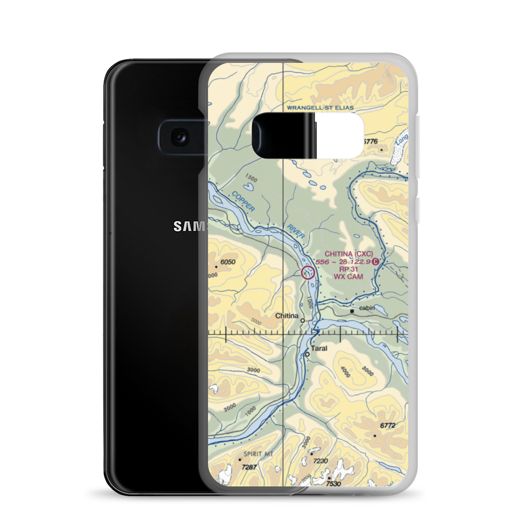 Chitina Airport (CXC) VFR Sectional Samsung Case Samsung Galaxy S10e model shown