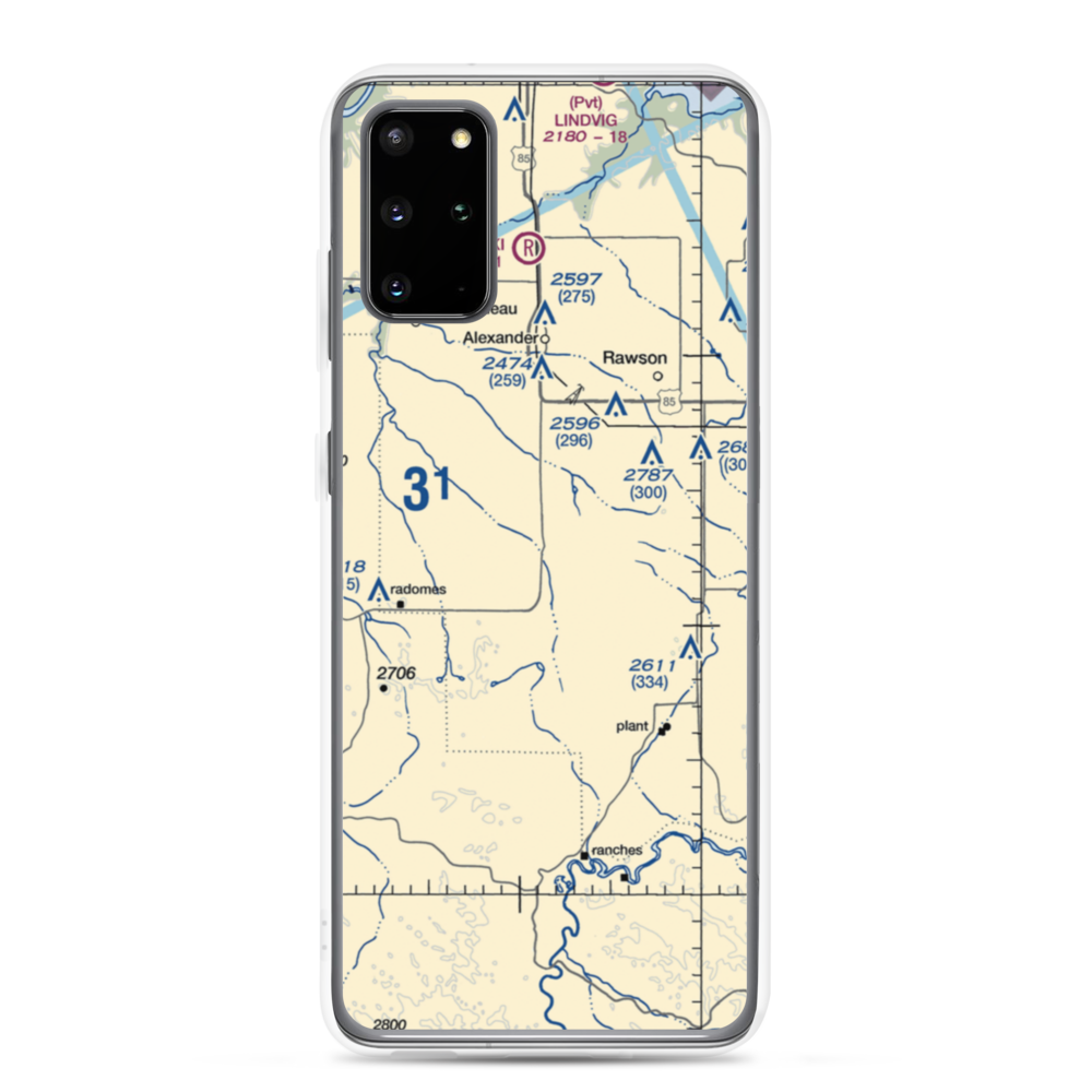 Chitwood Airstrip (26ND) VFR Sectional Samsung Case Samsung Galaxy S20 Plus model shown