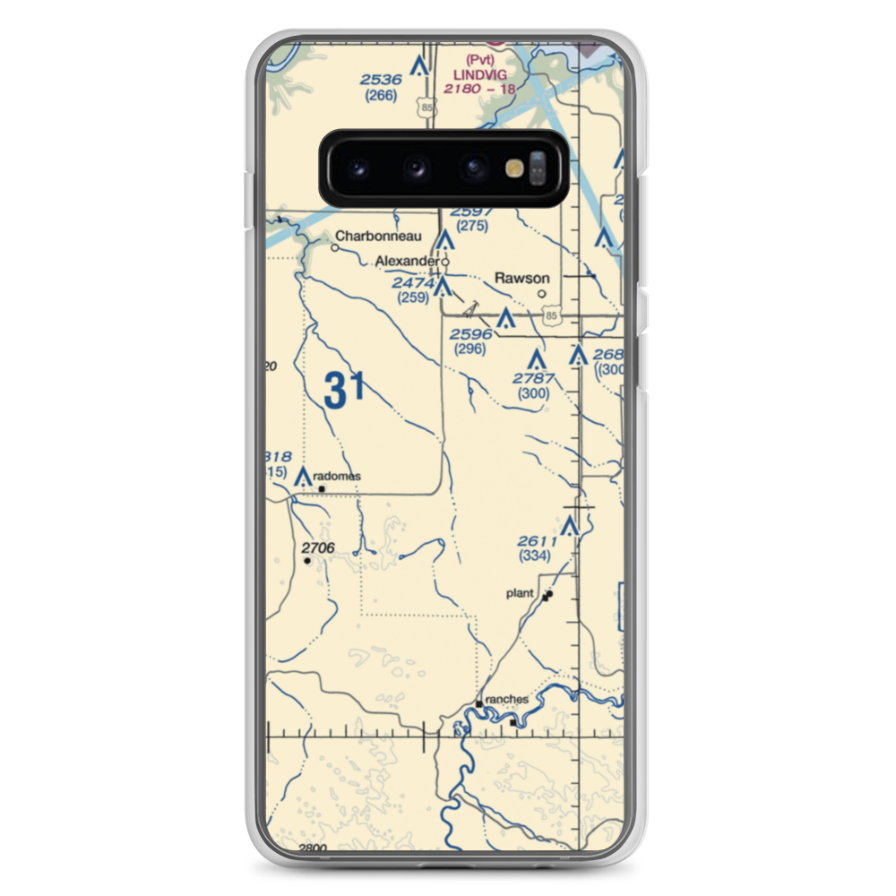 Chitwood Airstrip (26ND) VFR Sectional Samsung Case Samsung Galaxy S10+ model shown