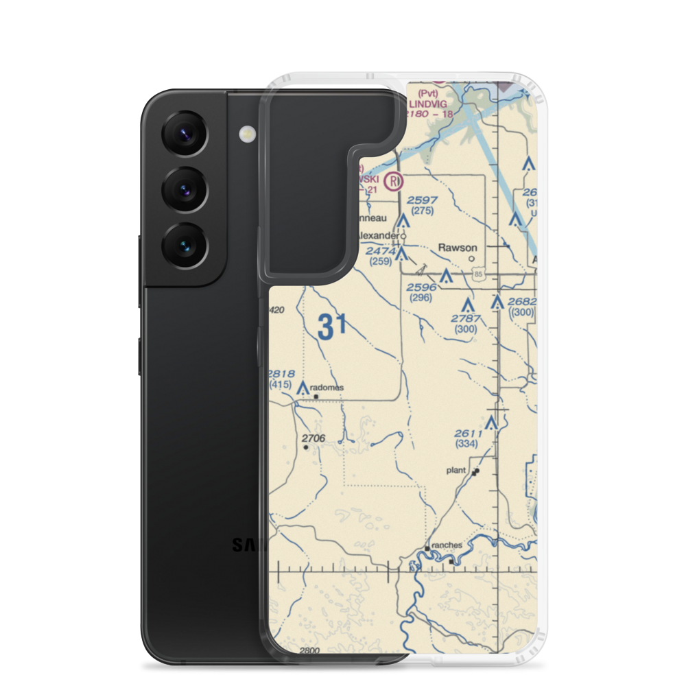 Chitwood Airstrip (26ND) VFR Sectional Samsung Case Samsung Galaxy S22 model shown
