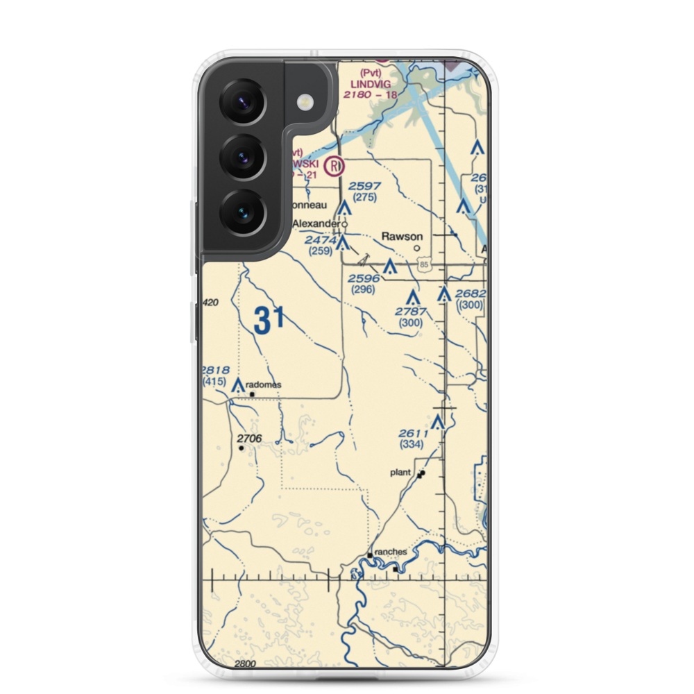Chitwood Airstrip (26ND) VFR Sectional Samsung Case Samsung Galaxy S22 Plus model shown