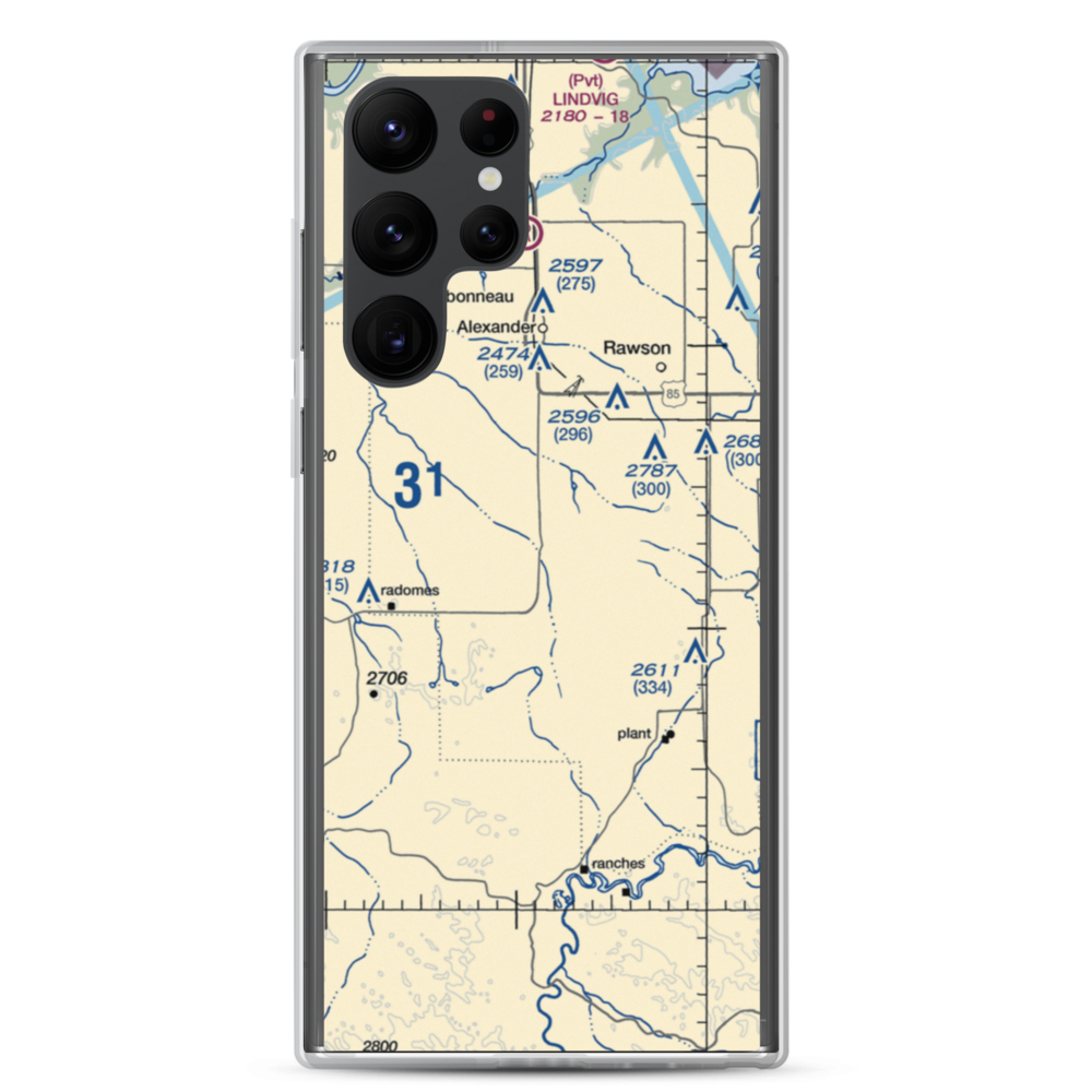 Chitwood Airstrip (26ND) VFR Sectional Samsung Case Samsung Galaxy S22 Ultra model shown