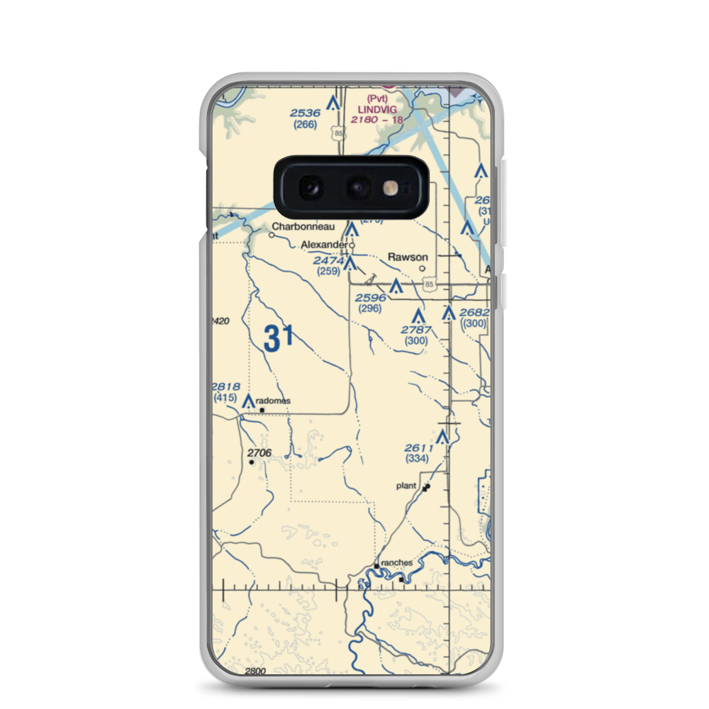 Chitwood Airstrip (26ND) VFR Sectional Samsung Case Samsung Galaxy S10e model shown