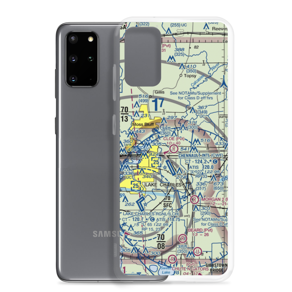 Chloe Airport (LA21) VFR Sectional Samsung Case Samsung Galaxy S20 Plus model shown