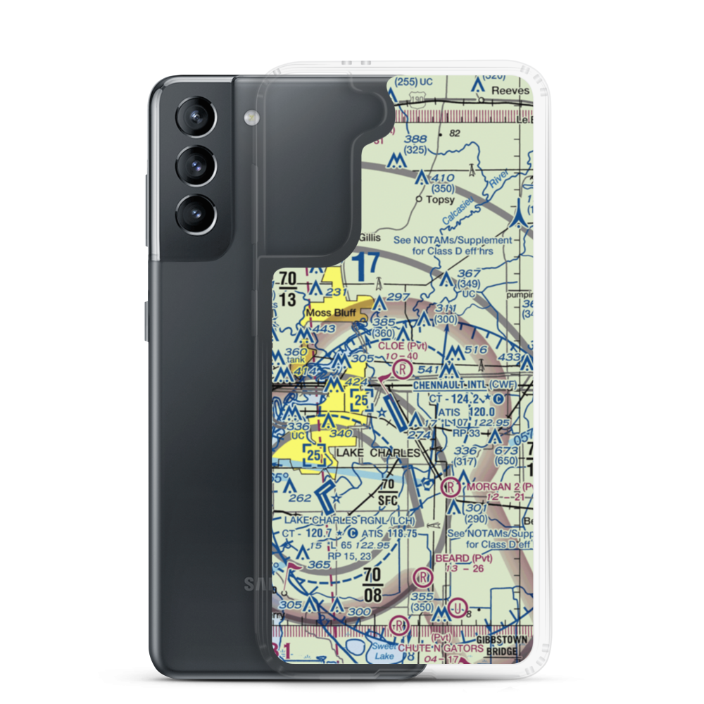 Chloe Airport (LA21) VFR Sectional Samsung Case Samsung Galaxy S21 model shown