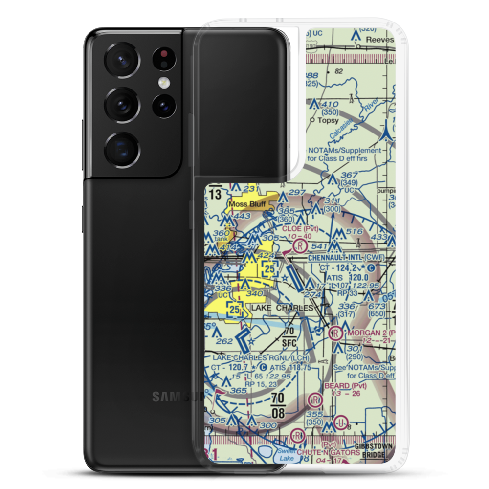 Chloe Airport (LA21) VFR Sectional Samsung Case Samsung Galaxy S21 Ultra model shown