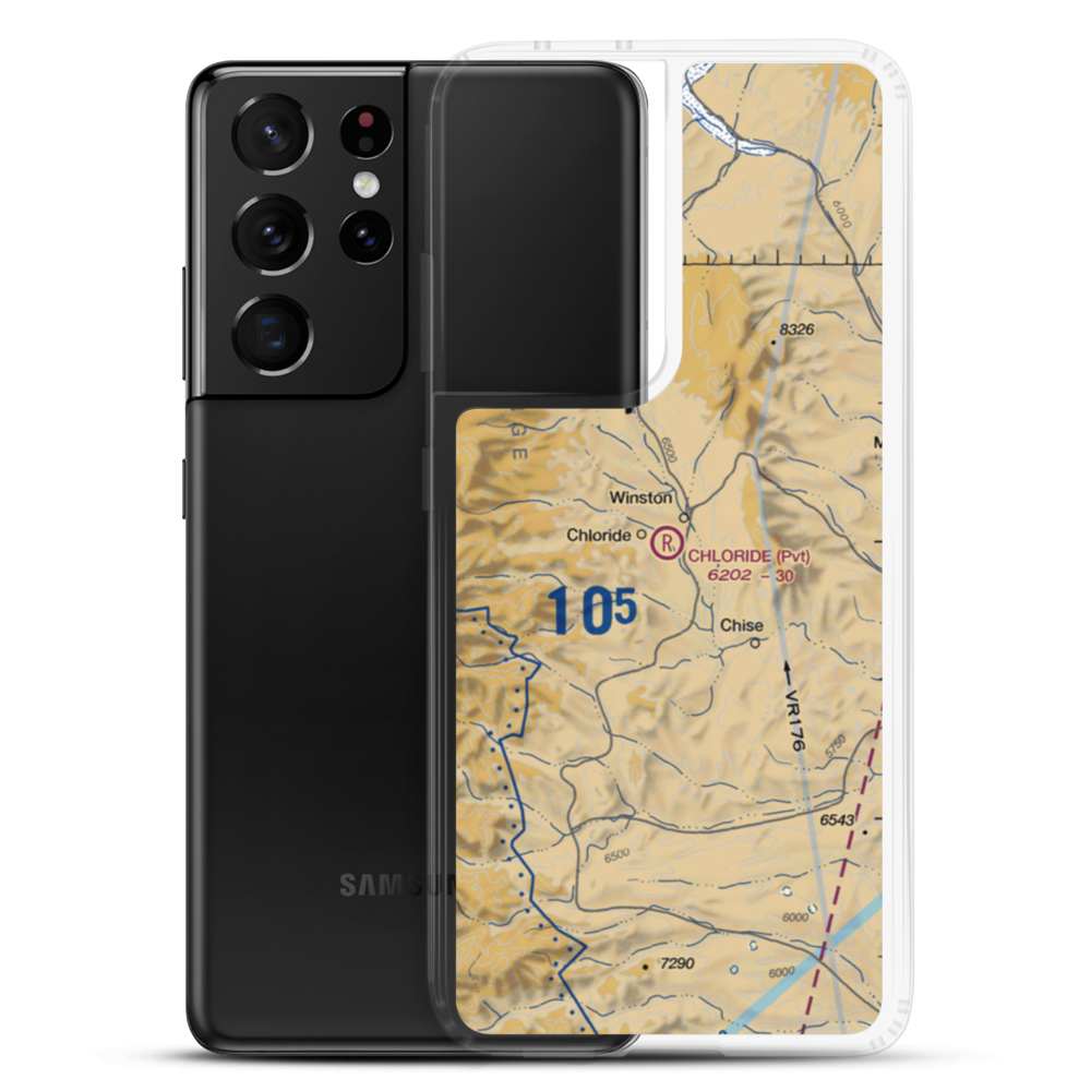 Chloride Airport (NM51) VFR Sectional Samsung Case Samsung Galaxy S21 Ultra model shown