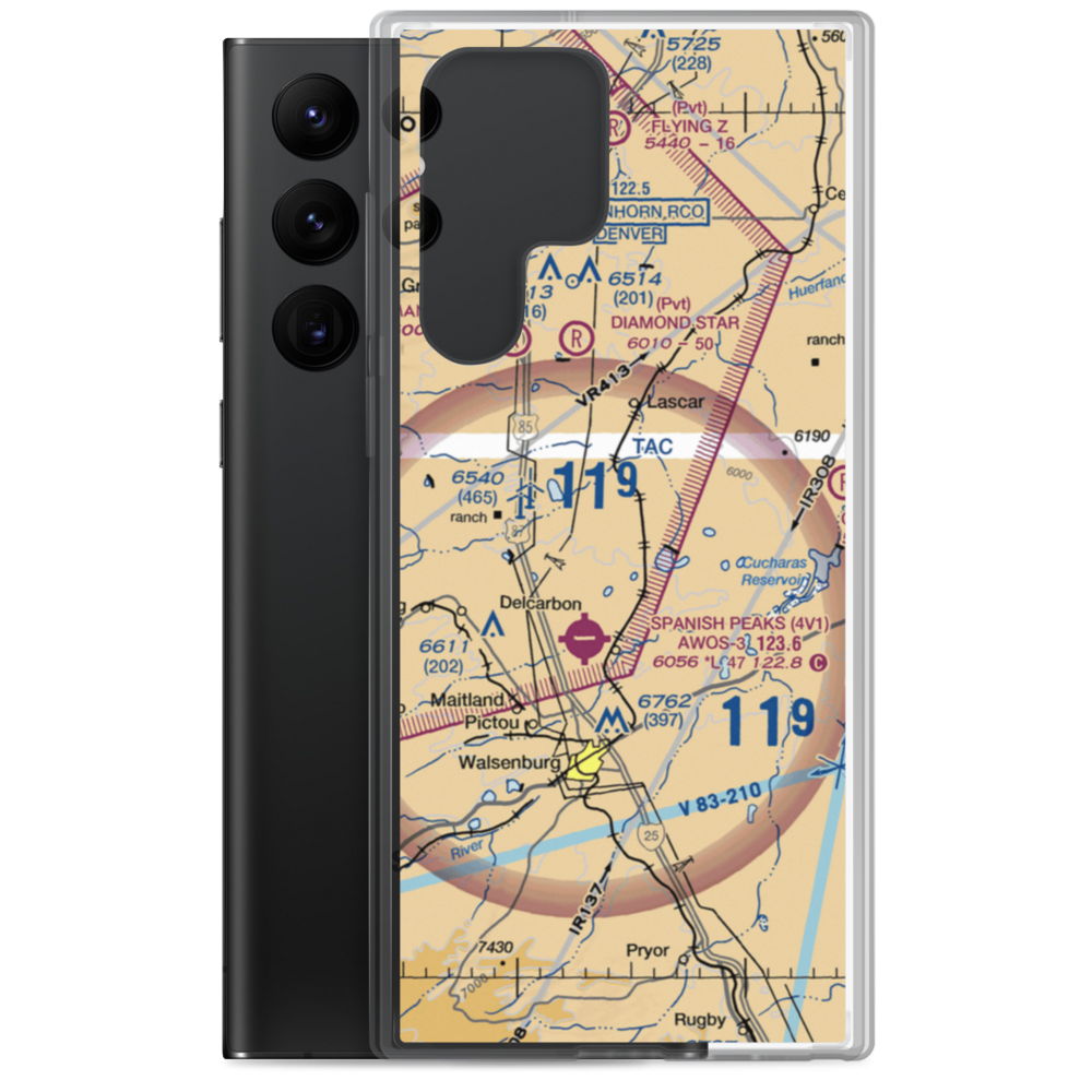 Cholla Airport (64CO) VFR Sectional Samsung Case Samsung Galaxy S22 Ultra model shown