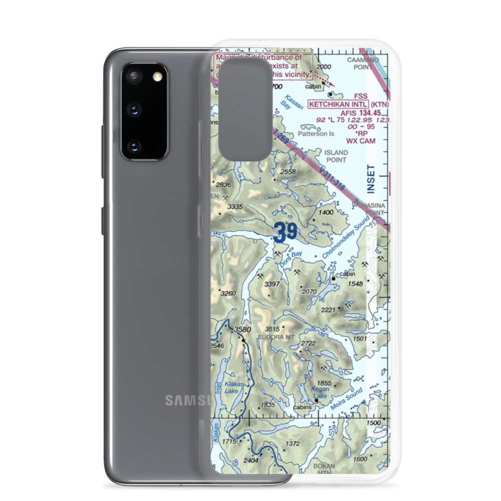 Chomley Seaplane Base (CIV) VFR Sectional Samsung Case Samsung Galaxy S20 model shown