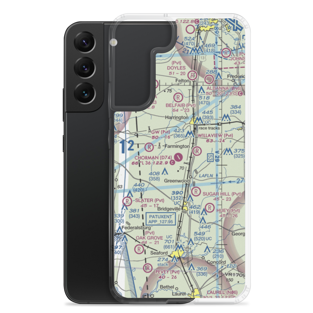 Chorman Airport (D74) VFR Sectional Samsung Case Samsung Galaxy S22 Plus model shown