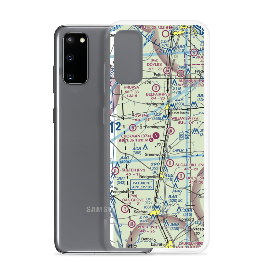 Chorman Airport (D74) VFR Sectional Samsung Case Samsung Galaxy S20 model shown