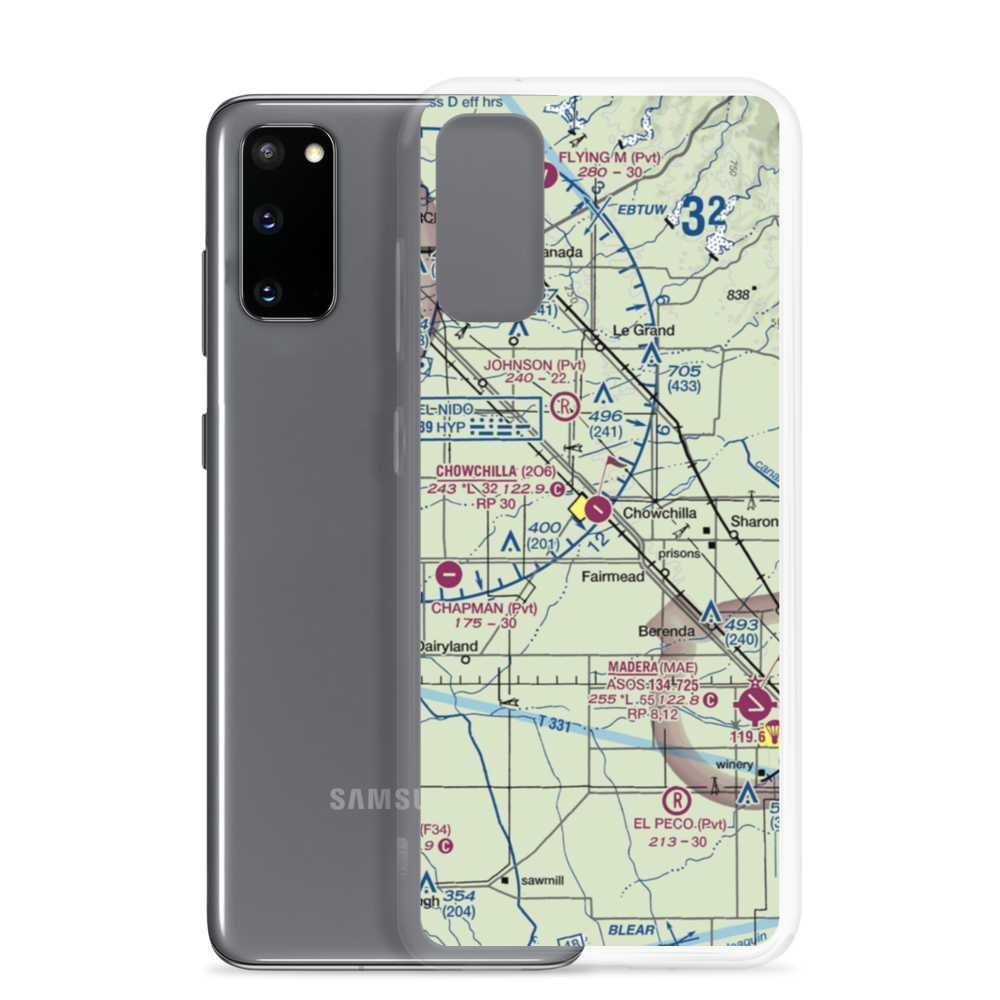 Chowchilla Airport (2O6) VFR Sectional Samsung Case Samsung Galaxy S20 model shown