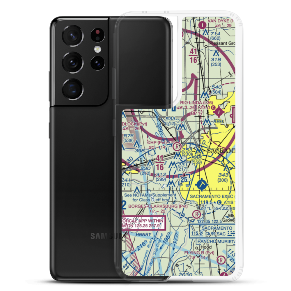 CHP Academy Airport (60CL) VFR Sectional Samsung Case Samsung Galaxy S21 Ultra model shown