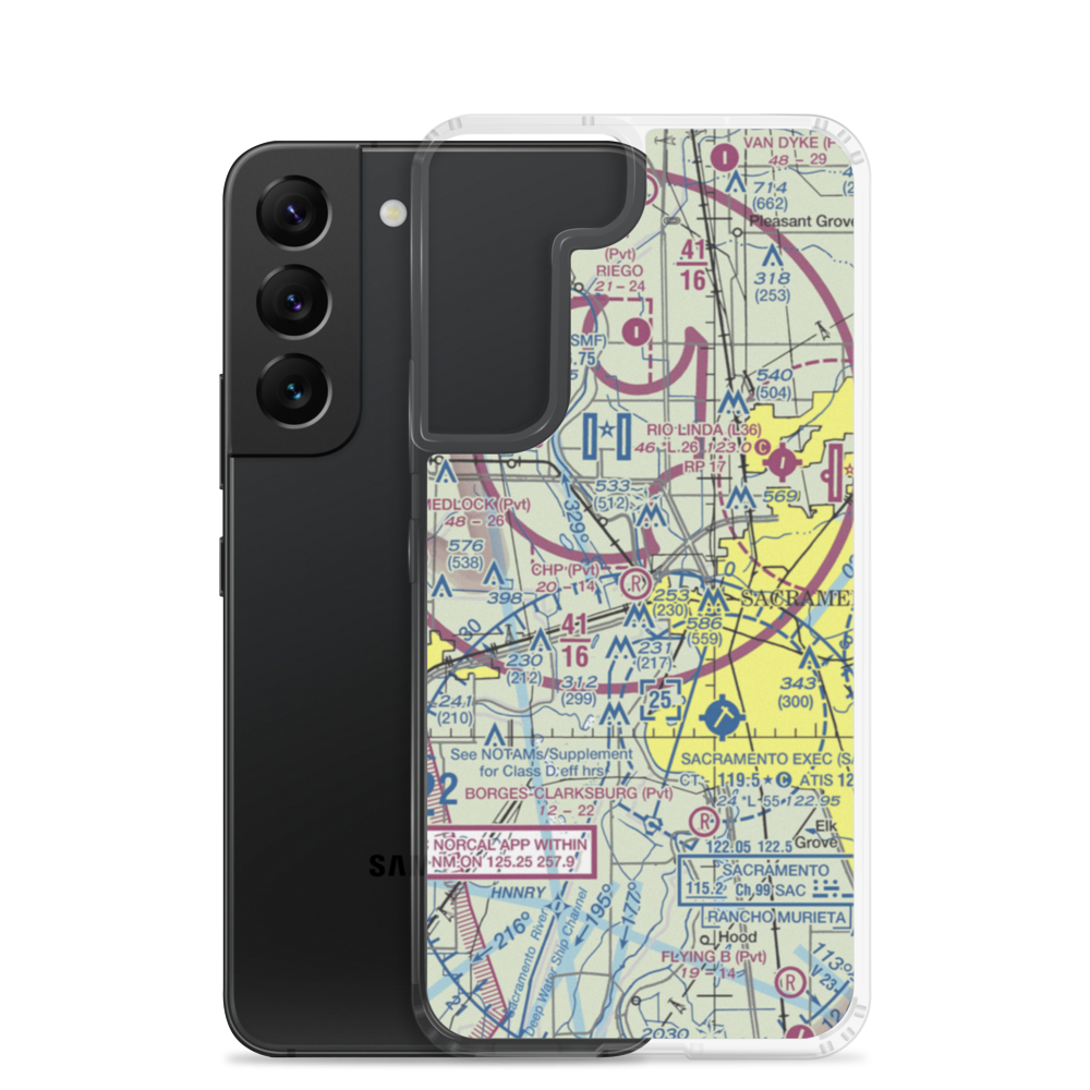 CHP Academy Airport (60CL) VFR Sectional Samsung Case Samsung Galaxy S22 model shown