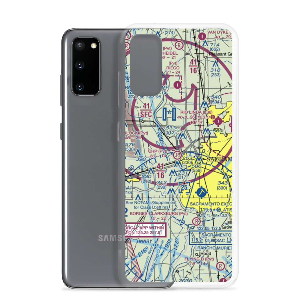 CHP Academy Airport (60CL) VFR Sectional Samsung Case Samsung Galaxy S20 model shown