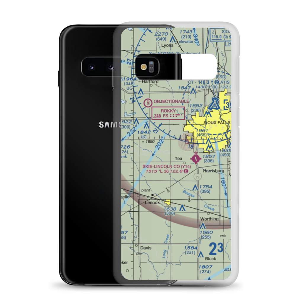 Chris Hofer Landing Strip (3SD4) VFR Sectional Samsung Case Samsung Galaxy S10 model shown