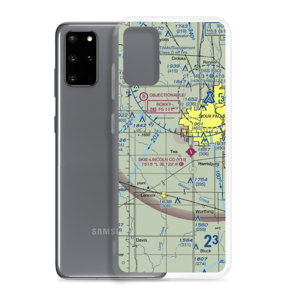 Chris Hofer Landing Strip (3SD4) VFR Sectional Samsung Case Samsung Galaxy S20 Plus model shown