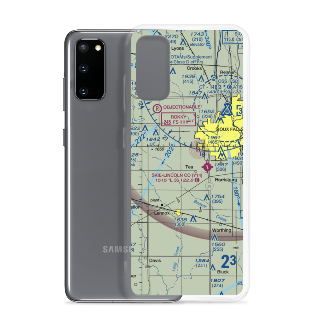 Chris Hofer Landing Strip (3SD4) VFR Sectional Samsung Case Samsung Galaxy S20 model shown