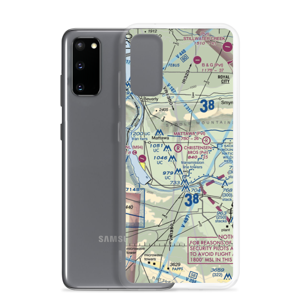 Christensen Bros Wahluke Strip (91WA) VFR Sectional Samsung Case Samsung Galaxy S20 model shown