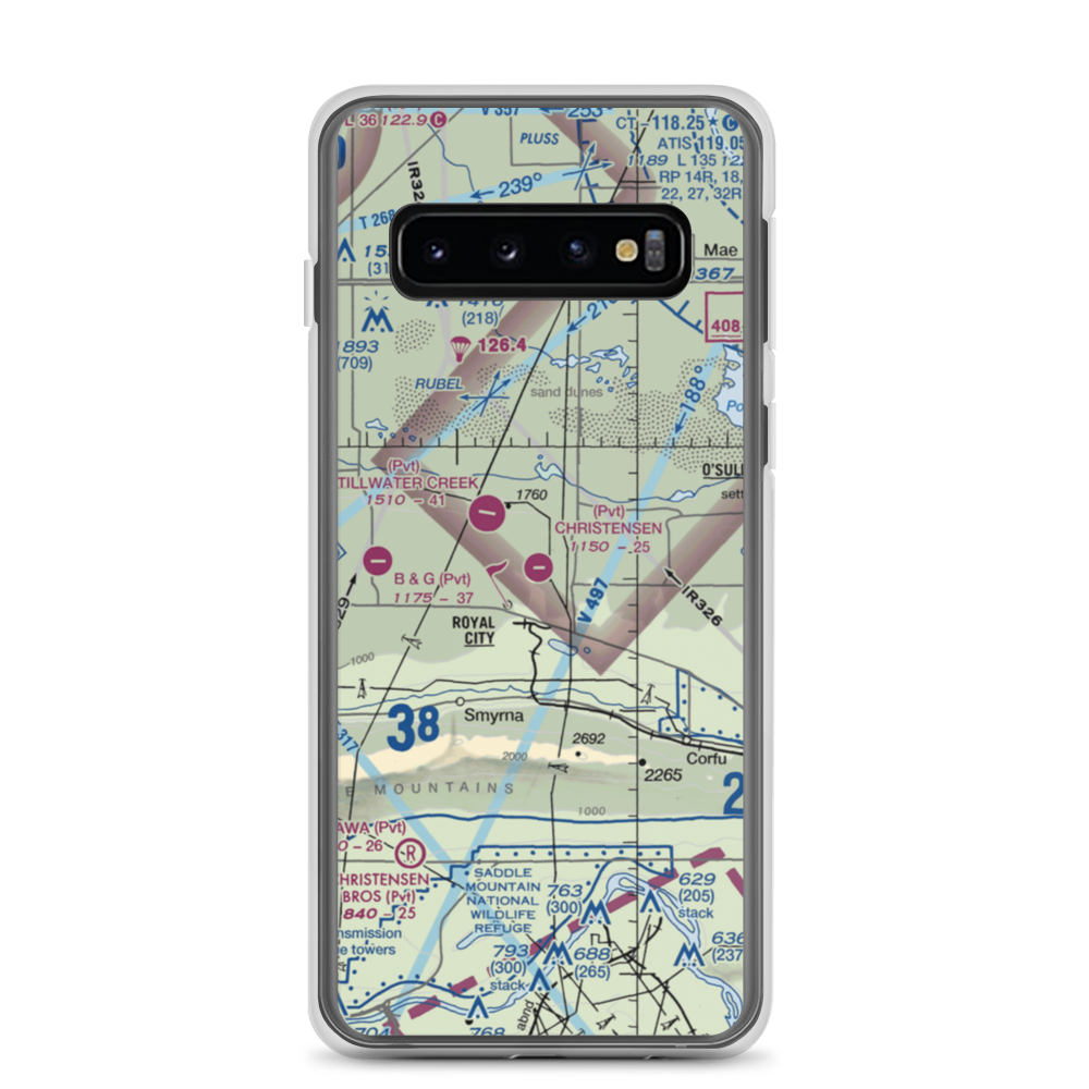Christensen Field (8WA6) VFR Sectional Samsung Case Samsung Galaxy S10 model shown
