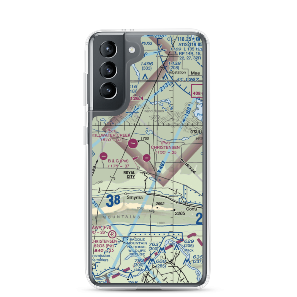 Christensen Field (8WA6) VFR Sectional Samsung Case Samsung Galaxy S21 model shown