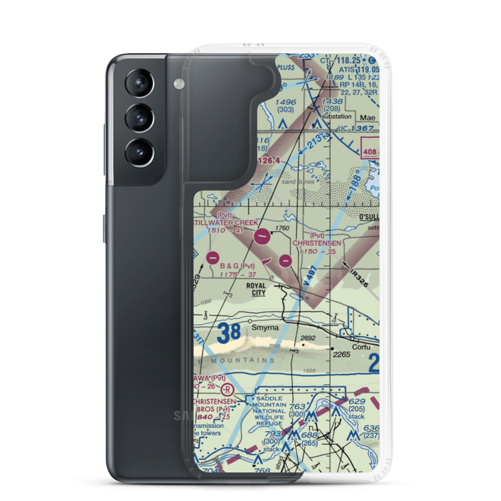 Christensen Field (8WA6) VFR Sectional Samsung Case Samsung Galaxy S21 model shown