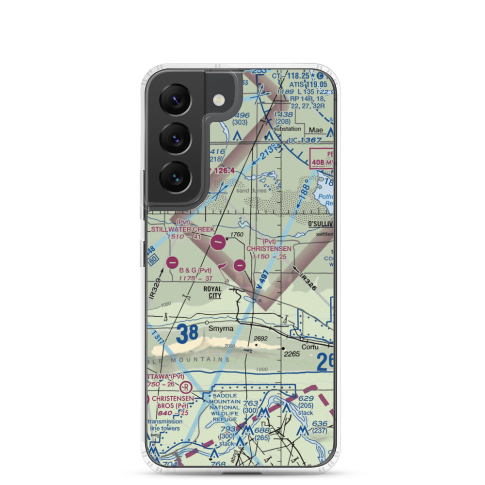 Christensen Field (8WA6) VFR Sectional Samsung Case Samsung Galaxy S22 model shown
