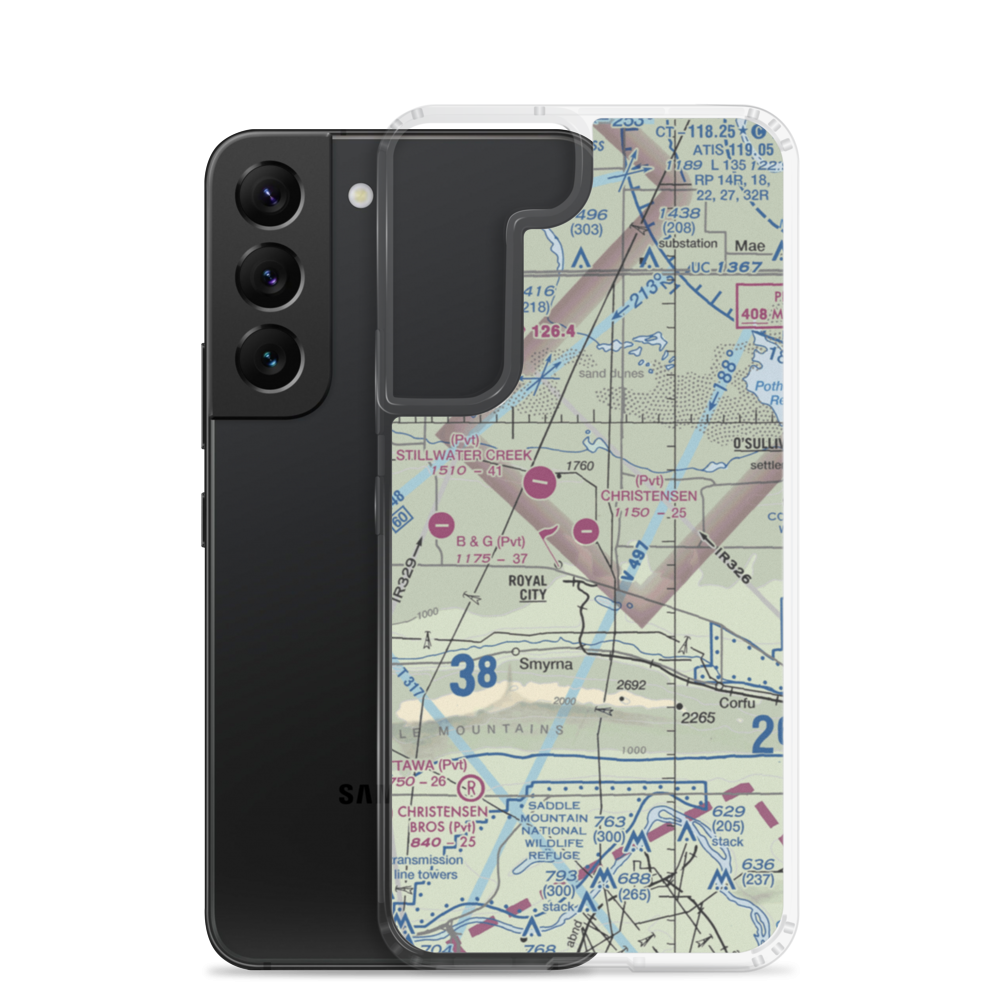 Christensen Field (8WA6) VFR Sectional Samsung Case Samsung Galaxy S22 model shown
