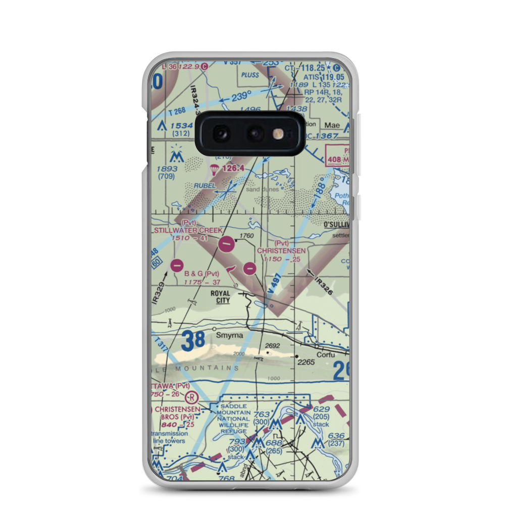 Christensen Field (8WA6) VFR Sectional Samsung Case Samsung Galaxy S10e model shown
