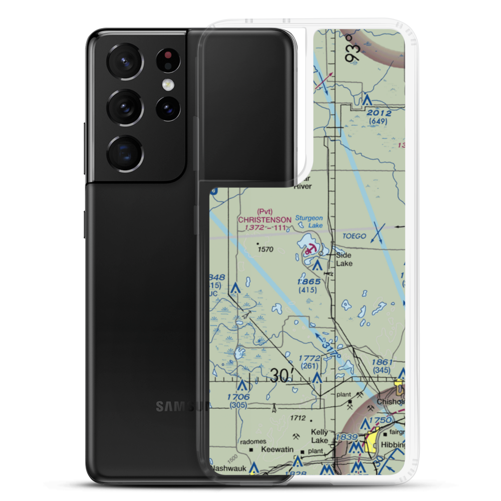 Christenson Point Seaplane Base (08MN) VFR Sectional Samsung Case Samsung Galaxy S21 Ultra model shown