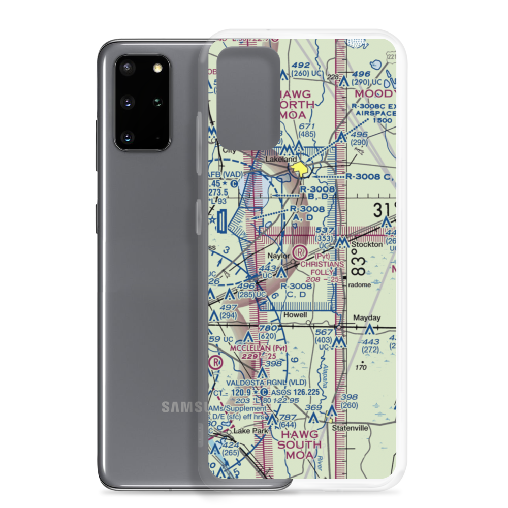 Christians Folly Airport (GE01) VFR Sectional Samsung Case Samsung Galaxy S20 Plus model shown