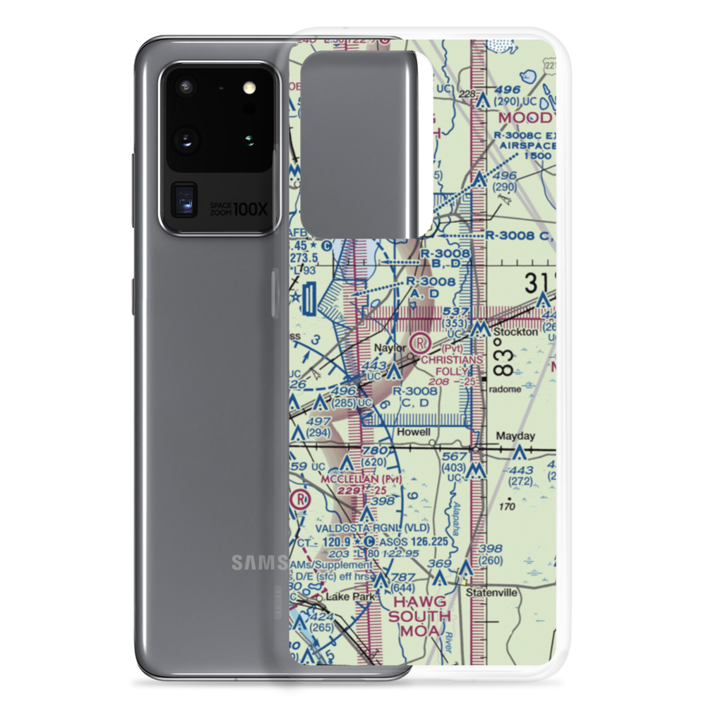 Christians Folly Airport (GE01) VFR Sectional Samsung Case Samsung Galaxy S20 Ultra model shown
